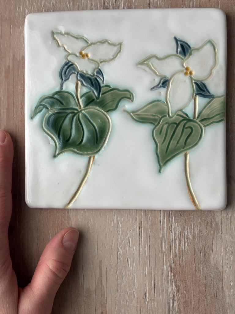 6x6 Flower Art Tile – Lea Nigel Studios