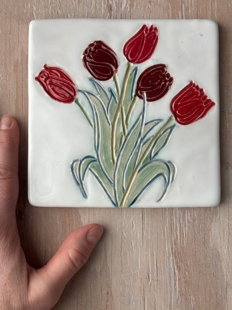 6x6 Flower Art Tile