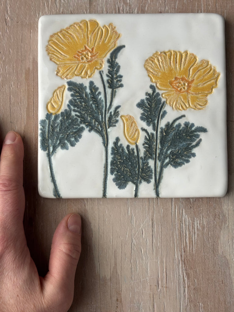 6x6 Flower Art Tile