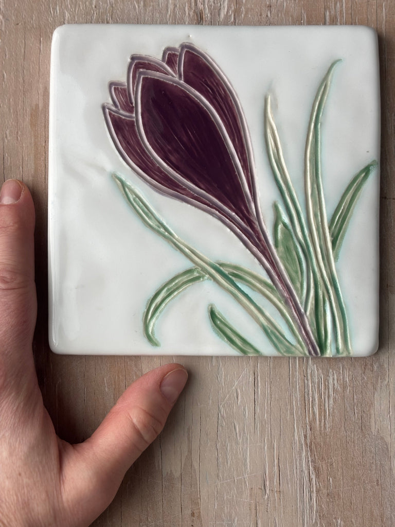 6x6 Flower Art Tile