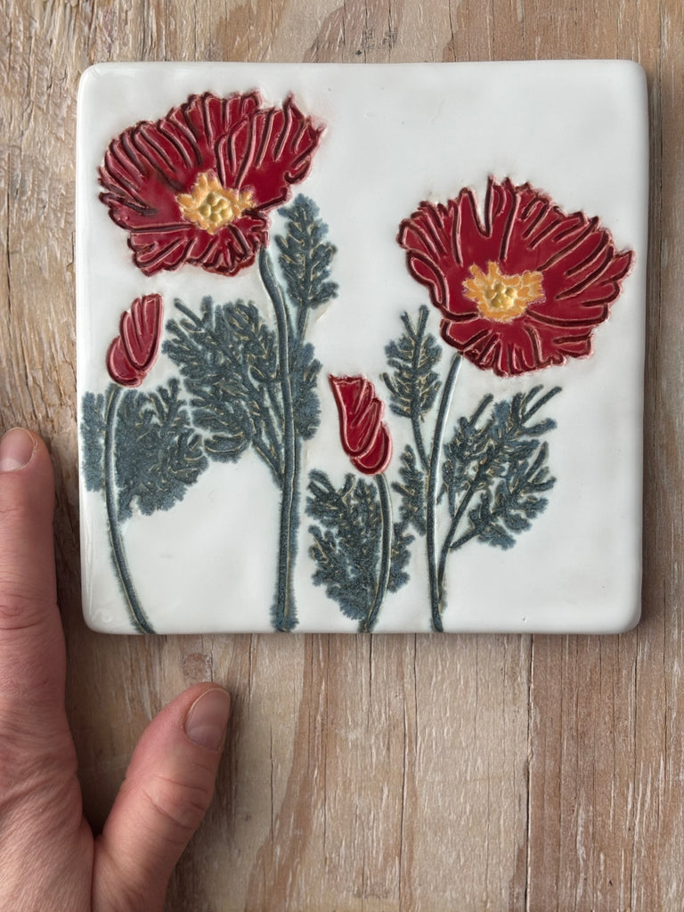 6x6 Flower Art Tile