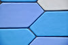 Handmade Tile, Ceramic Tile, Hexagon Tile, Blue Tile, Northern Michigan, Cottage, Cabin Decor, Lakeside Home, Luxury Home, Handcrafted, Handpainted, Geometric Tile, Backsplash, Kitchen Tile, Bathroom Tile, Shower Tile, Home Decor Interior Design, Zig Zag, Shape Tile